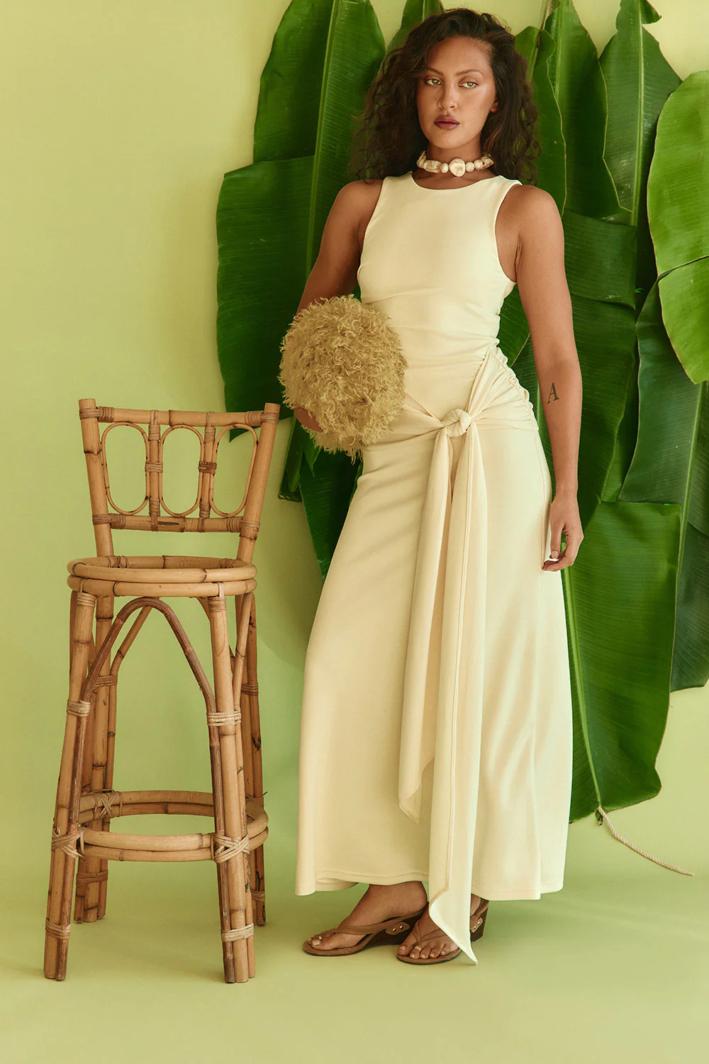 SAMPLE-Soleia Dress - Lemon Sorbet - Image 5