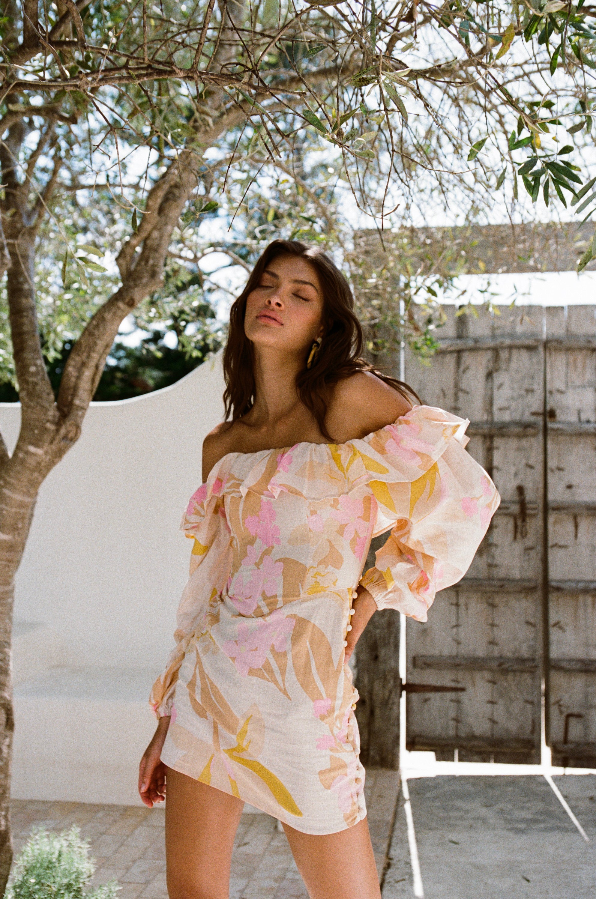 SAMPLE-Suza Off Shoulder Dress - Image 3