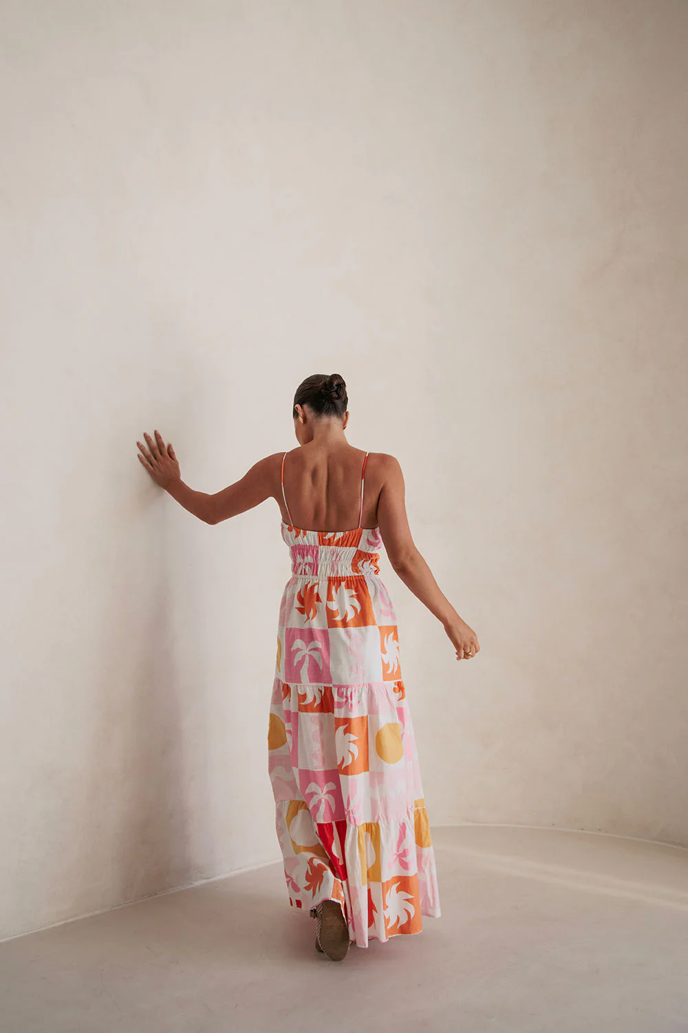 SAMPLE-Talia Dress - Palm Tile Fuego - Image 5