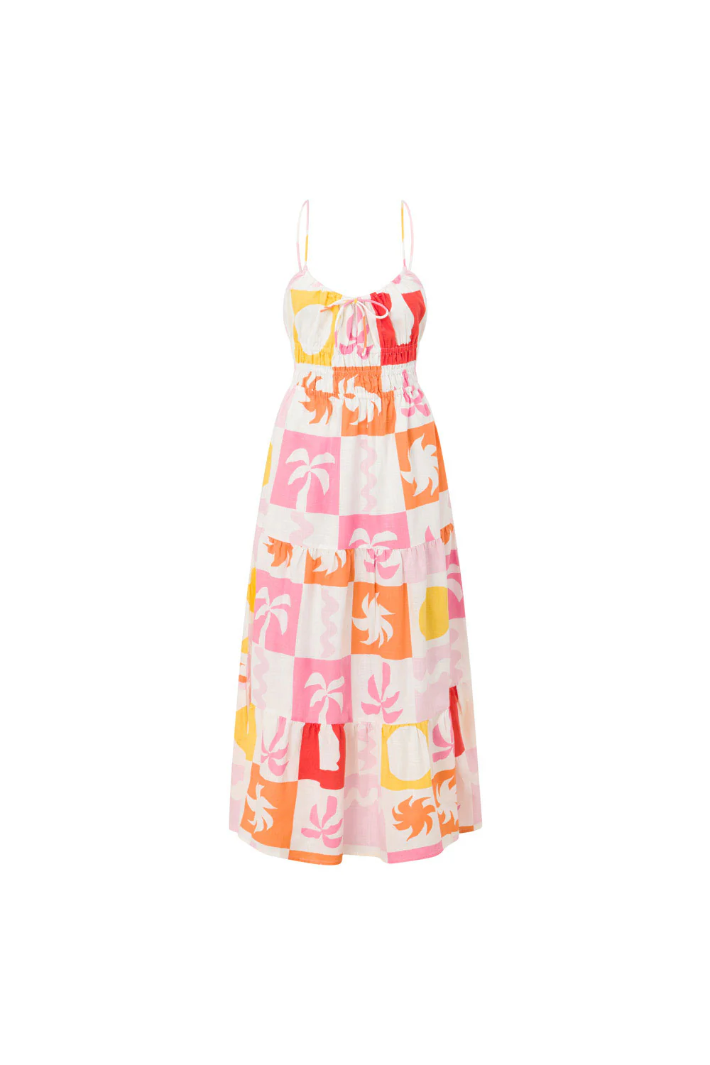 SAMPLE-Talia Dress - Palm Tile Fuego - Image 6