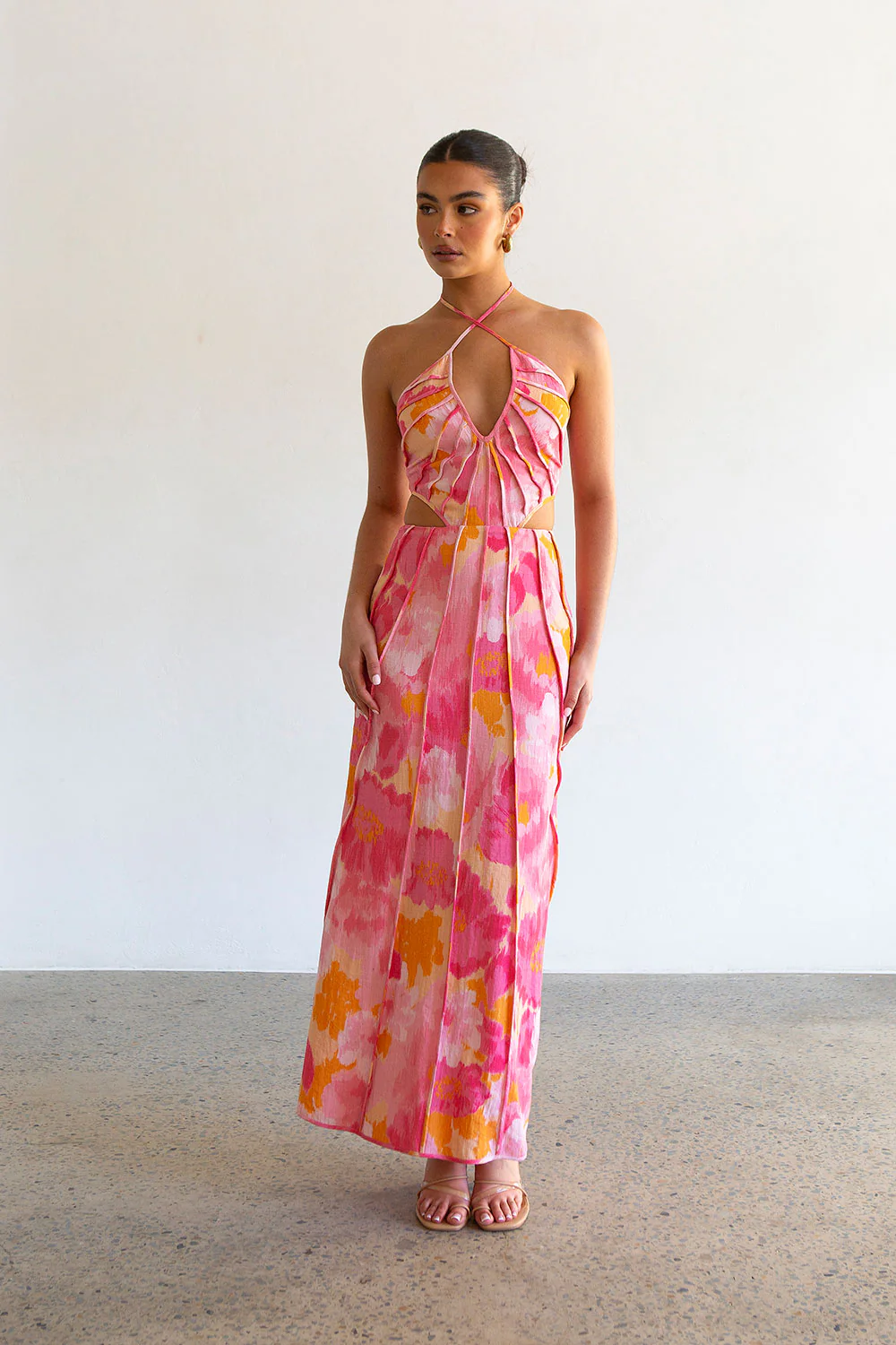 SAMPLE-Tallulah Midi Dress - Pink Gerbera - Image 10