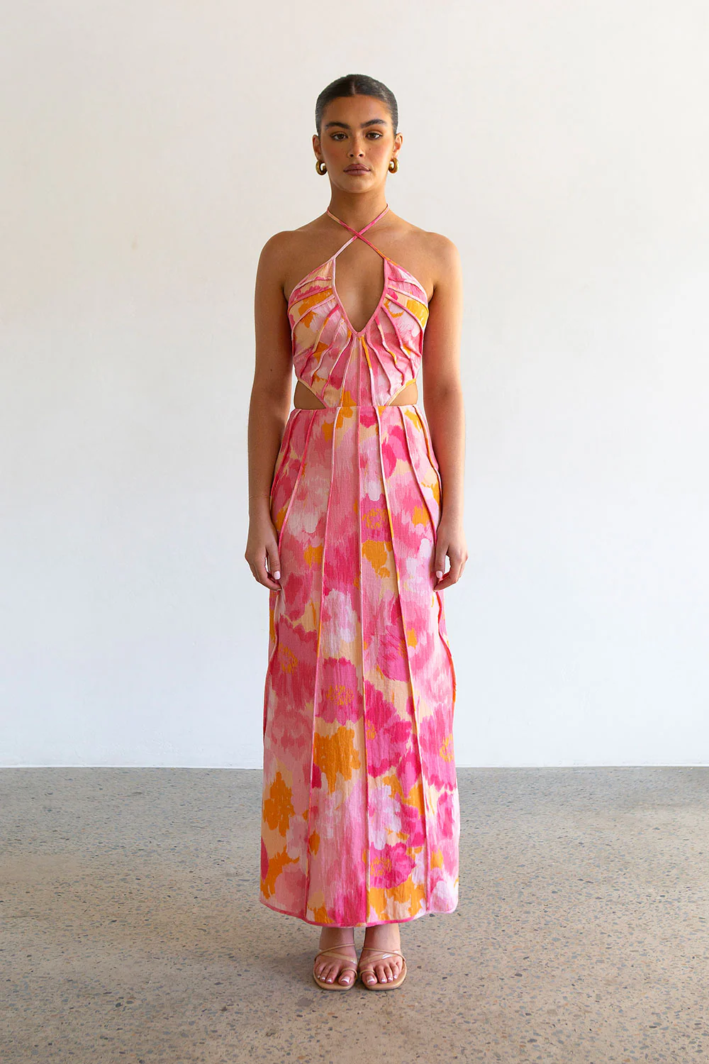 SAMPLE-Tallulah Midi Dress - Pink Gerbera - Image 9