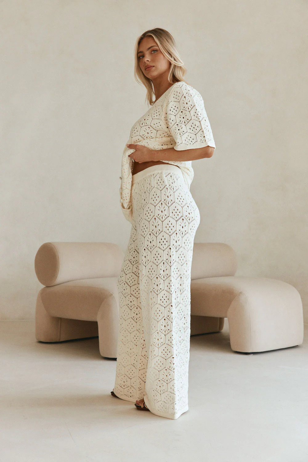 SAMPLE-Umiko Pants - Cream - Image 4