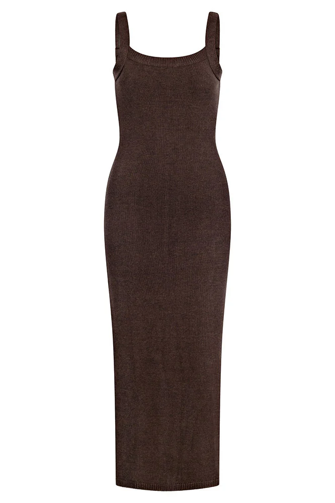 SAMPLE-Vallie Midi Dress - Cocoa - Image 6