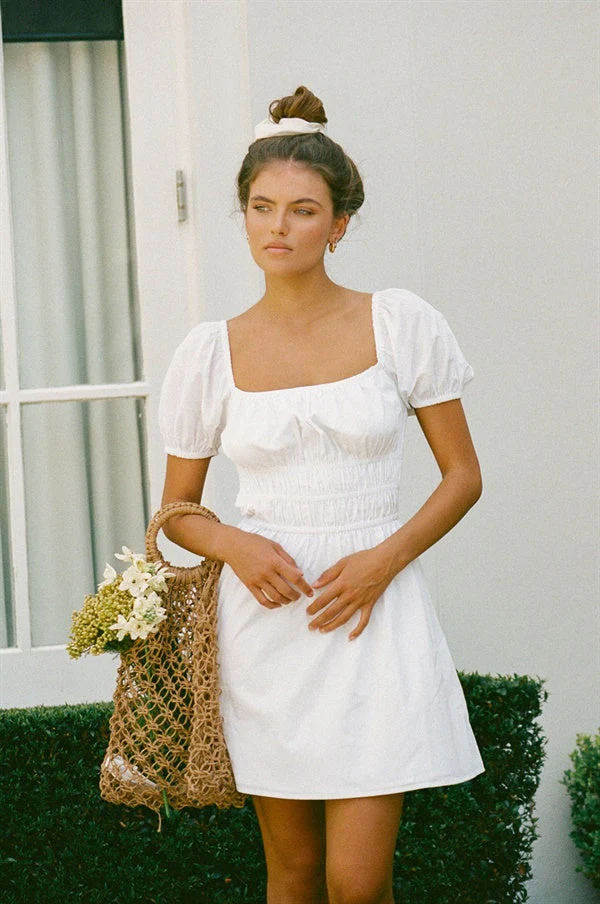 SAMPLE-Yasmin Dress - White - Image 8