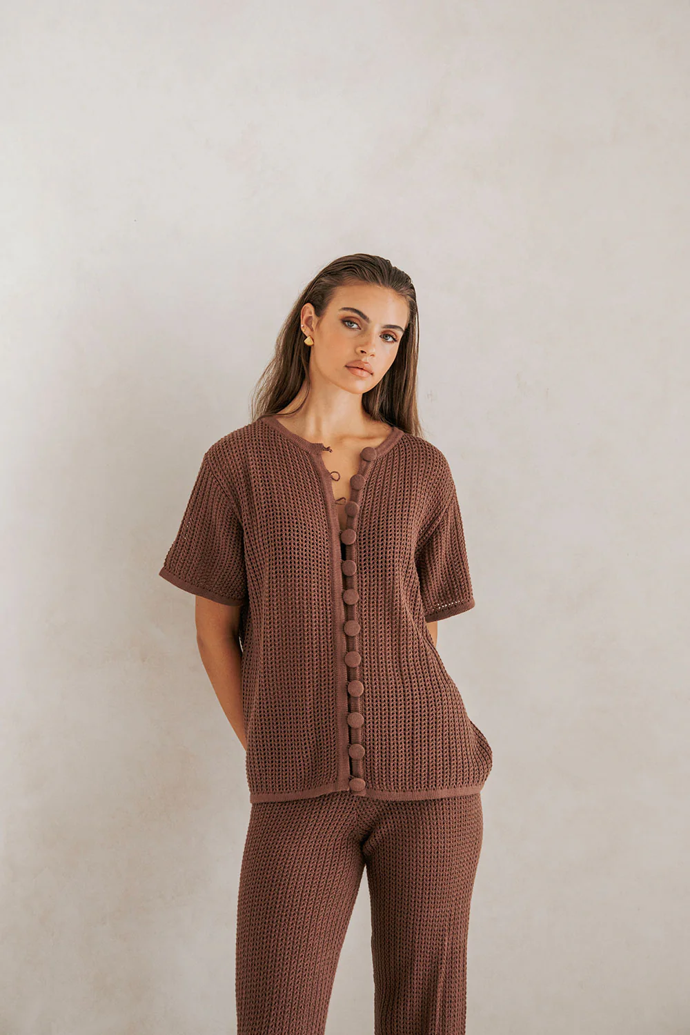 SAMPLE-Zayna Top - Chocolate - Image 3