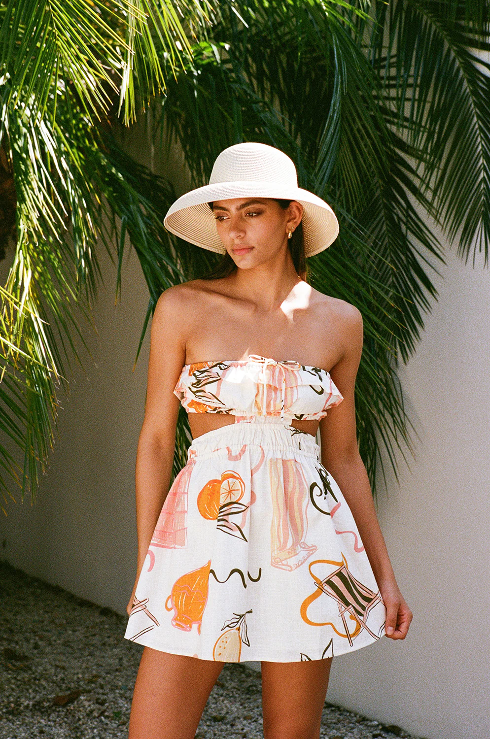 SAMPLE-Zenaida Dress - Amalfi Aperol