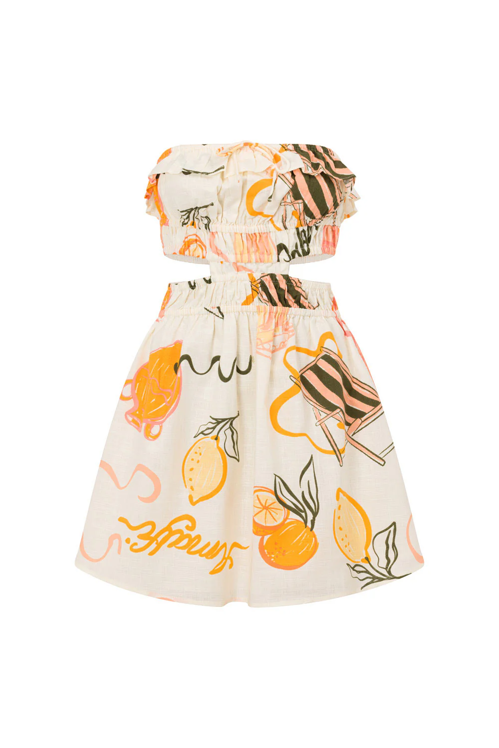 SAMPLE-Zenaida Dress - Amalfi Aperol - Image 7
